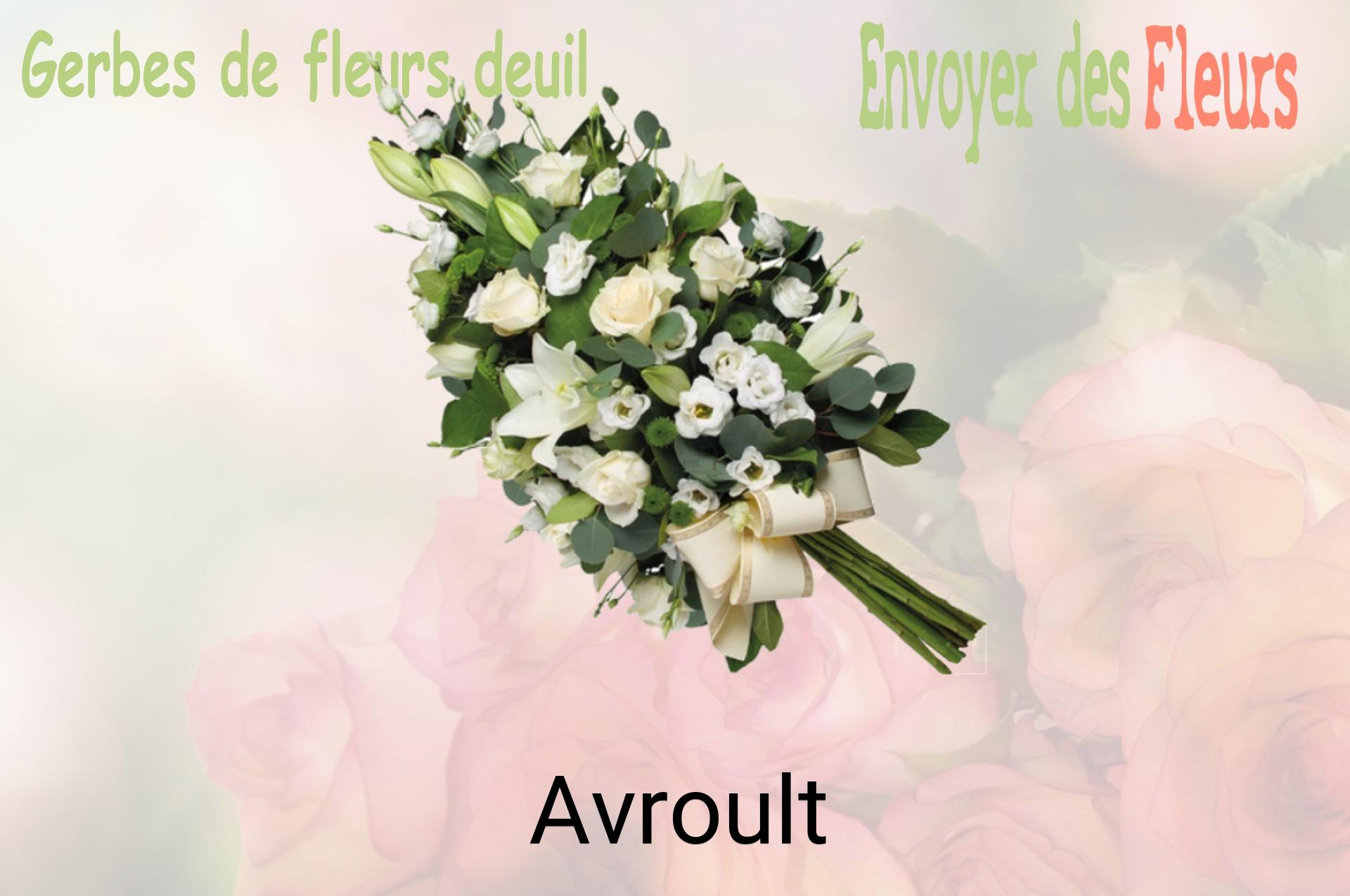 Gerbe de fleurs de deuil livrée à Avroult